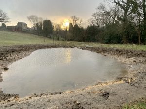 Wildscapes pond creation in South Yorkshire