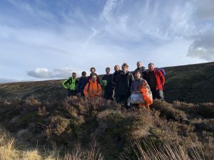 The Wildscapes team tree planting in the Peak District