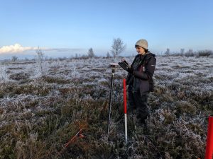 Wildscapes ecologist carrying out vegetation surveys for the England Peat Map Project